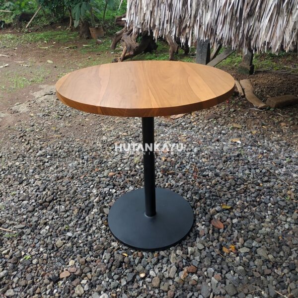Meja Cafe Minimalis Kaki Besi Bulat